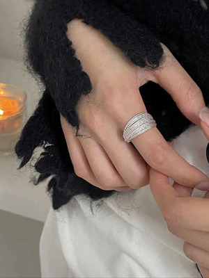 S925 Silver Adjustable Open Minimal Design Ring
