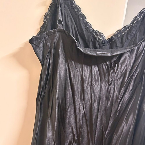 Mini dress ziczac satin crinkled medium new, black