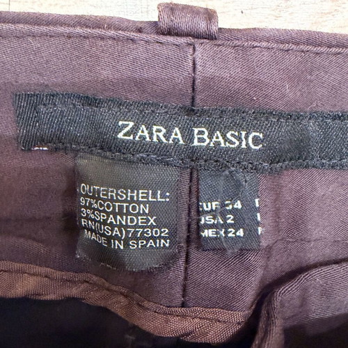 Zara παντελόνι γυναικείο καφέ σε ίσια γραμμή σαν καινούργιο, μέγεθος XS
