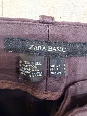 Zara παντελόνι γυναικείο καφέ σε ίσια γραμμή σαν καινούργιο, μέγεθος XS