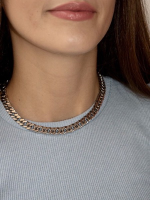 Chain new, silver, stainless steel