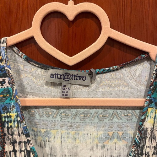 Attrattivo maxi dress new, colorful cotton sleeveless with pockets