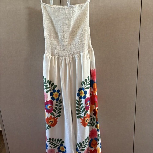 Desiree floral jumpsuit, small, white