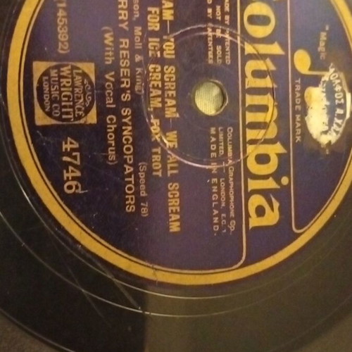 Gramophone record 78 rpm used, 1927