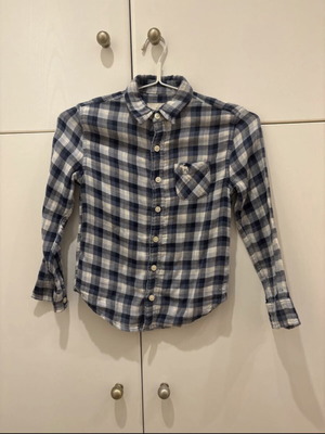 Abercrombie & Fitch Checked Kids Shirt New 7-8 Years Blue