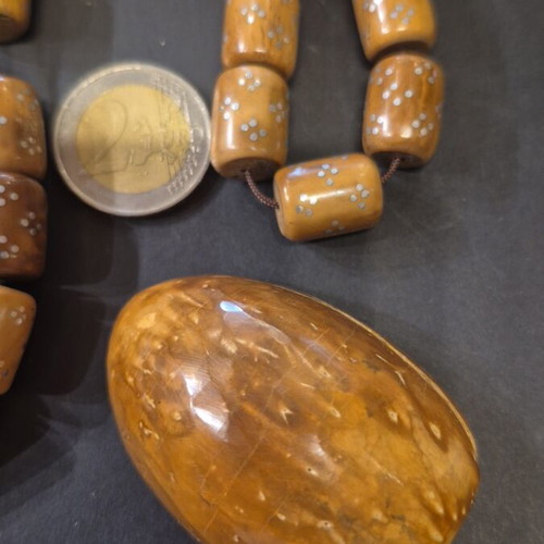 Komboloi new, kukutsi beads 27 pcs, metal inside, 12×15mm