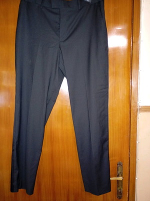 Zara men's pants new, black with satin trim