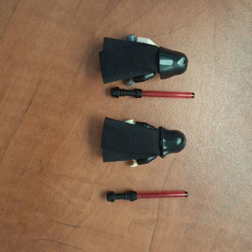 LEGO Star Wars Darth Vader & Emperor Palpatine Sith figures with red lightsabers