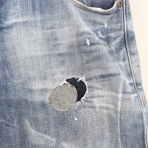 Pull & Bear Jean pant used with rips, blue, EUR 44
