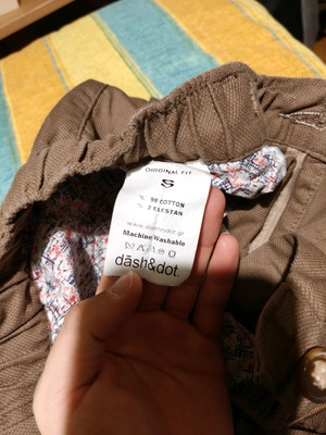 Dash&Dot men's pants new, size Small, beige brown
