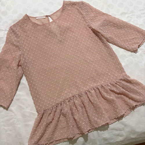 Transparent blouse pink size M like new