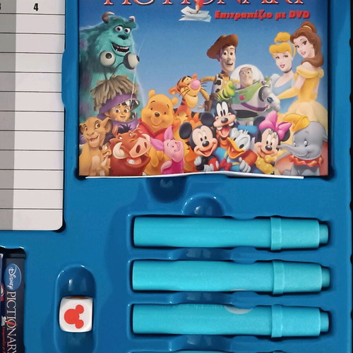 Pictionary Disney used with missing parts and minor wear