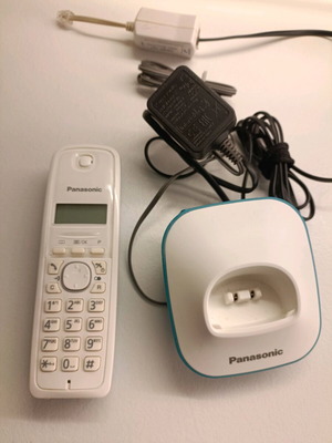 Panasonic cordless device used with power adapter and base