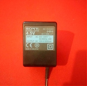 SONY μετασχηματιστης 4.5ν για φορητά cd player