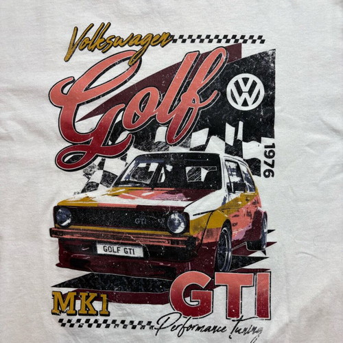 Volkswagen Golf GTI white t-shirt small-medium like new
