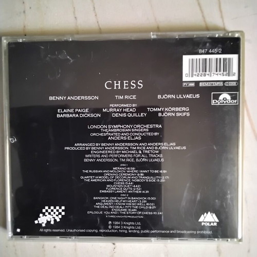 Chess double CD in excellent condition, rock