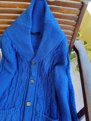 Tailor Made Knitwear blue knitted cardigan like new, size L