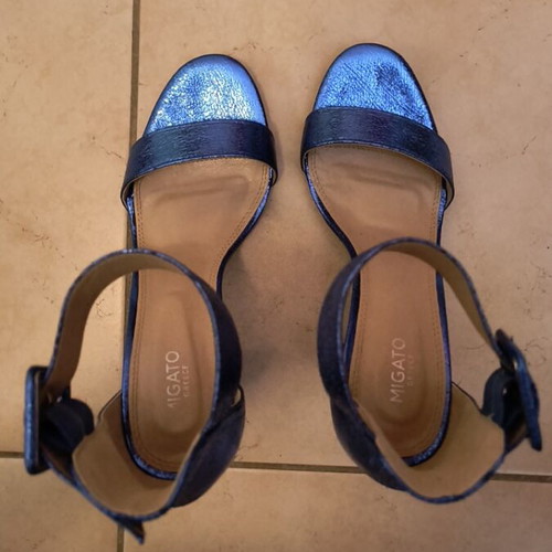 Migato high heels like new, size 38, dark blue