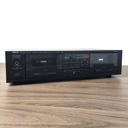Yamaha KX-W202 vintage double cassette deck used, black
