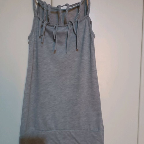 Gray blouse with beads like new, size S