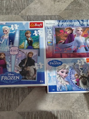 Frozen puzzles used, set of 3