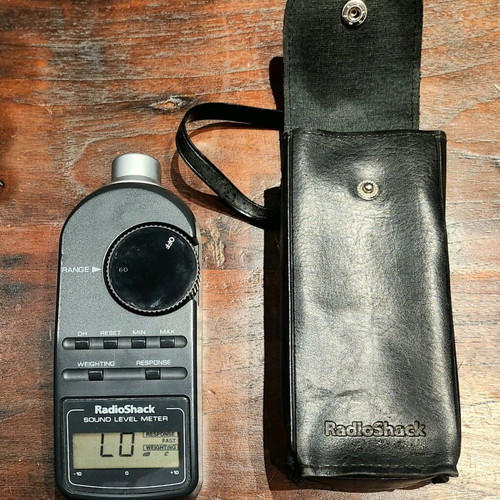 Radio Shack decibel meter used with case