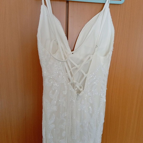 Wedding dress mermaid line with sequins like new