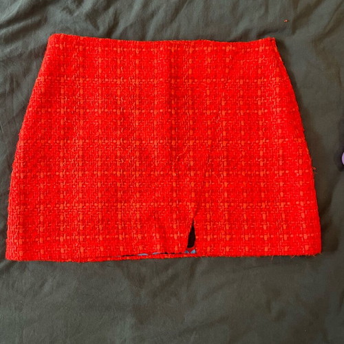 Knitted skirt Zara used, orange, size S
