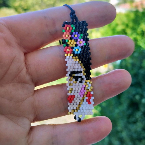 Frida Kahlo miyuki hand bracelet, macrame