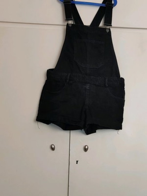 Σαλοπέτα τζιν μεταχειρισμένη, μαύρη, κοντή, μέγεθος large/medium