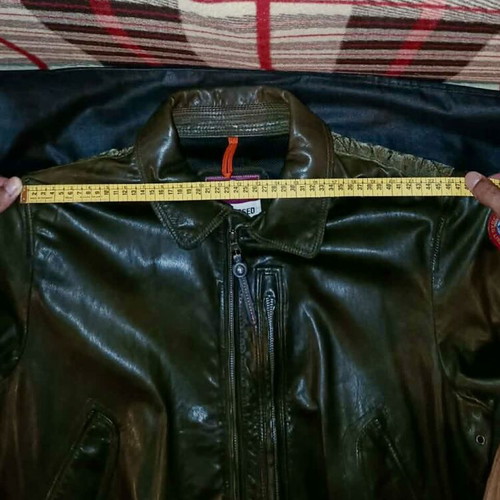 Parajumpers Brigadier leather aviator jacket like new, size XL dark green