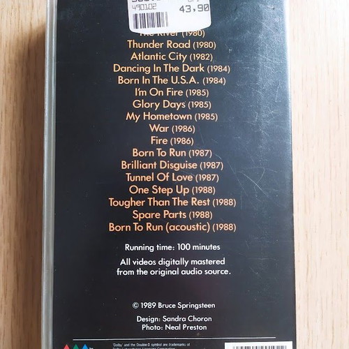 Bruce Springsteen Video Anthology 1978-88 VHS used, very good condition