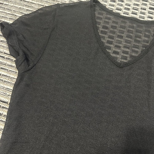 Sheer top black size M used