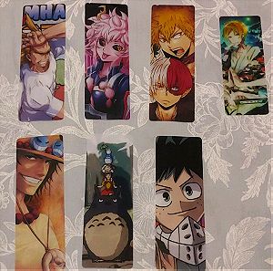 Anime goods- bookmarks- one piece, my hero academia, totoro- σελιδοδεικτες
