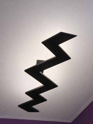Μοντέρνο φωτιστικό οροφής LED zig-zag χειροποίητο, σαν καινούργιο