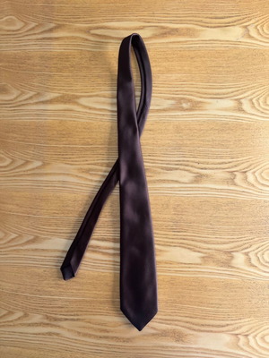 Vintage Constantaras solid brown tie made in Athens, like new