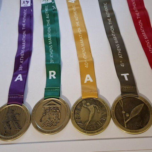 Athens Marathon 42km medals, set of 6