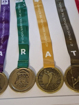 Athens Marathon 42km medals, set of 6