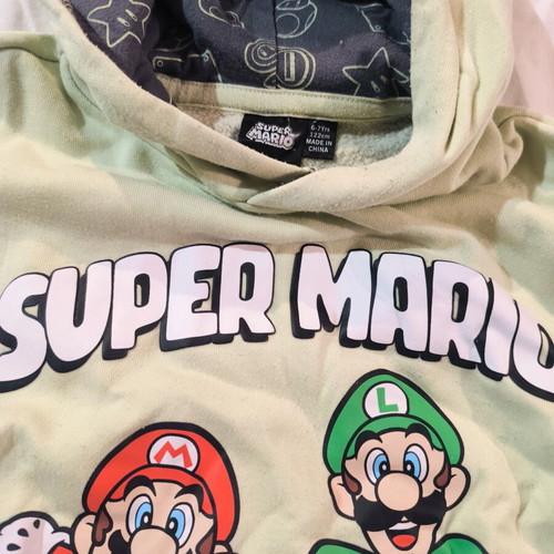 Super Mario Kids Hoodie Primark Size 6-7 Years Like New
