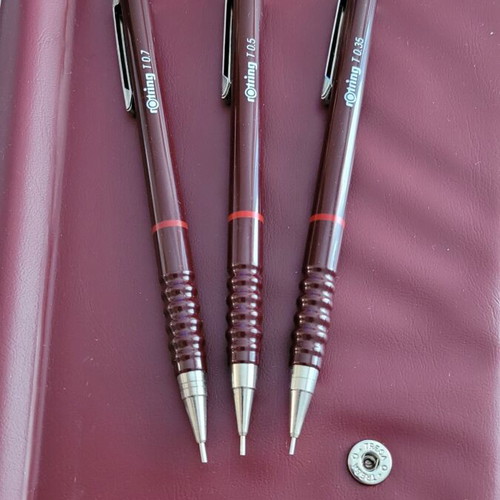 Rotring High Tech Set with 4 rapidographs, mechanical pencils and accessories, drawing bag