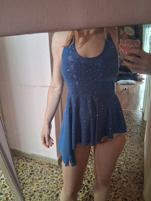 Dancer's top blue used, size S
