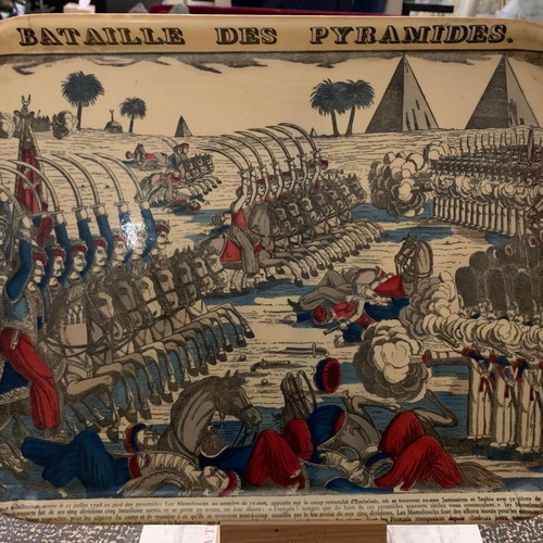 Decorative tray used Napoleon Bonaparte Battle of the Pyramids