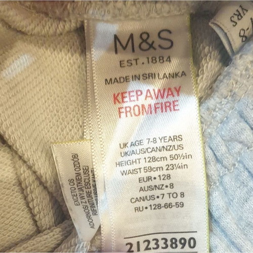 Marks & Spencer boys' shorts like new, size 7-8 (128 cm), gray multicolor