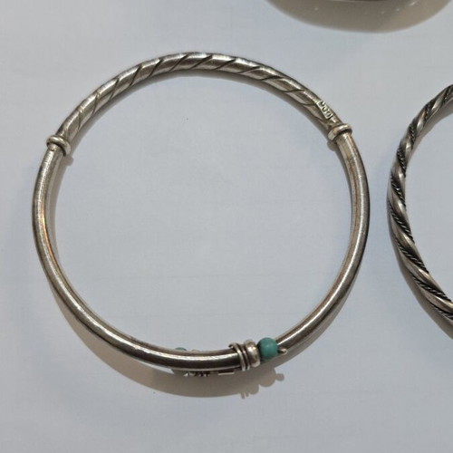 Silver bracelet set, 3 pieces, 925 and 900 silver