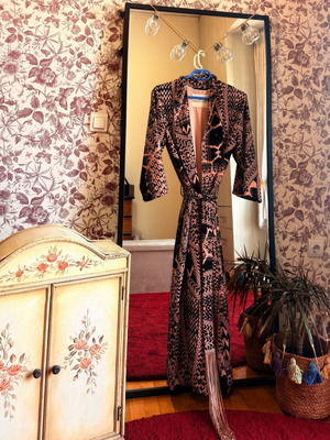 Nidodileda Statement Boho Kimono jacket like new, black