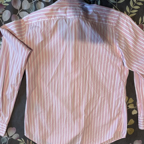 Polo Ralph Lauren women's shirt medium slim fit pink stripes like new