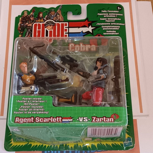 GI Joe Valor vs Venom Scarlett vs Zartan 2003 sealed figures