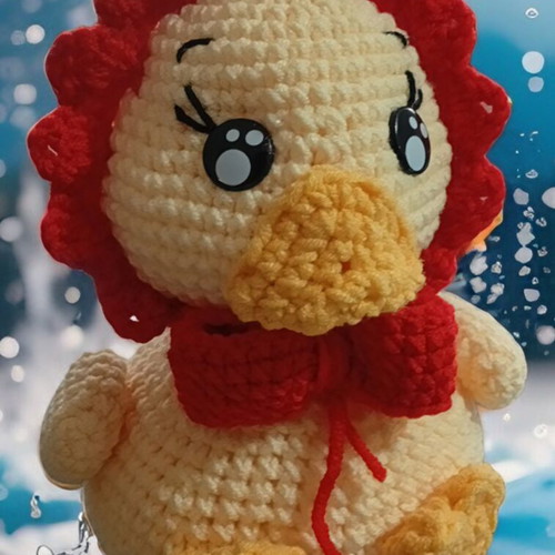 Handmade knitted duck new
