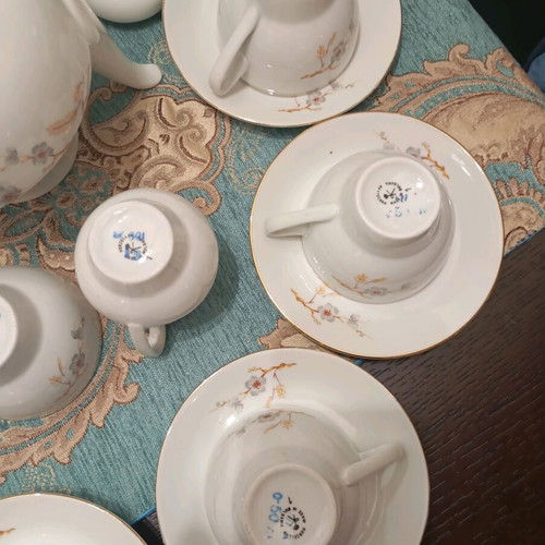 Vintage retro porcelain tea set like new, made in Bulgaria