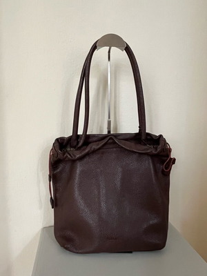 Furla shoulder bag leather brown and silver like new